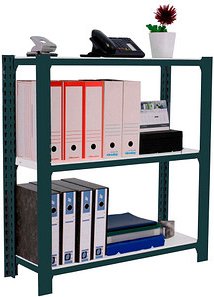 Simonrack Schwerlastregal OFFICCLICK 3 8425437103353 anthrazit, weiß 90,0 x 30,0 x 100,0 cm