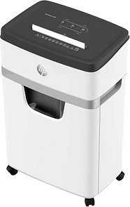 HP OneShred 12MC Aktenvernichter mit Partikelschnitt P-5, 2 x 15 mm, bis 12 Blatt, weiß