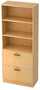 HAMMERBACHER Regalschrank Haziender, V7300/3/3/SG ahorn 80,0 x 42,0 x 200,4 cm, 1 St.