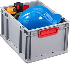 Thumbnail - Allit ProfiPlus Eurobox grau, rot 30,0 x 40,0 x 22,0 cm, 1 St.