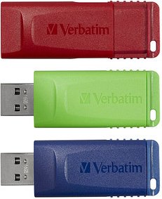 verbatim USB-Sticks Slider rot, blau, grün 16 GB, 1 St.