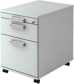 HAMMERBACHER Akandia Rollcontainer lichtgrau 3 Auszüge 42,8 x 58,0 x 59,0 cm