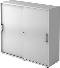 HAMMERBACHER Schiebetürenschrank 1753S, V1753S/5/5/CE lichtgrau 2 Fachböden 120,0 x 40,0 x 110,0 cm