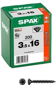 SPAX® Universalschrauben T20 Senkkopf BLAX 1191040350163 3,5 mm x 16 mm, 200 St.