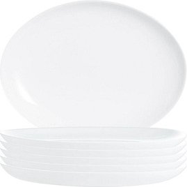 6 ARCOROC Servierplatten Evolutions White weiß 33,0 cm