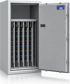 ISS safe4key Schlüsseltresor lichtgrau mit 600 Haken, Elektronikschloss, 50,0 x 42,0 x 100,0 cm, 1 St.