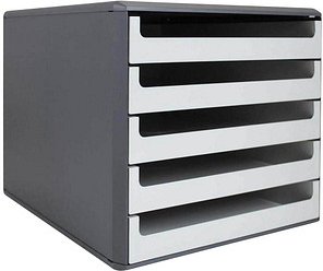M&M Schubladenbox vanille 30057602BE, DIN A4 mit 5 Schubladen