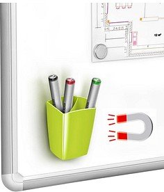 cep magnetischer Stiftehalter anis-grün Polystyrol 2 Fächer 7,8 x 7,4 x 9,5 cm