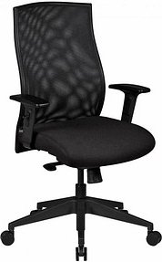 AMSTYLE Bürostuhl, SPM1.275 Stoff schwarz, Gestell schwarz