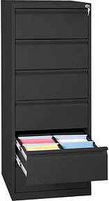 LÜLLMANN Karteischrank tiefschwarz 53,0 x 62,0 x 132,0 cm, 1 St.