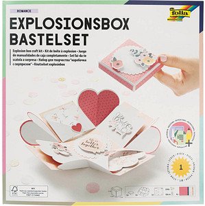 folia Bastelset Explosionsbox Romance 46 tlg. blau