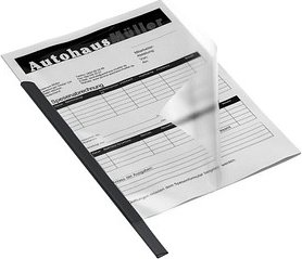 50 DURABLE Klemmschienen schwarz DIN A4 60 Blatt