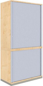 fm Sidney Rollladenschrank königsahorn 3 Fachböden 100,0 x 44,2 x 186,9 cm