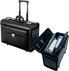 Alassio Pilotenkoffer SILVANA Lederimitat schwarz 48,0 x 23,0 x 39,5 cm