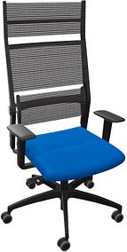 Dauphin Bürostuhl Lordo Stoff blau, Gestell schwarz