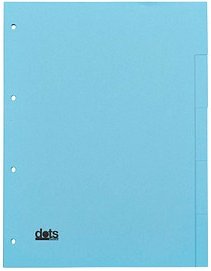 Thumbnail - dots Ordnerregister DIN A4 Vollformat blanko blau 5-teilig, 5 Satz