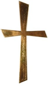 Rayher Wachsmotiv gold Kreuz, 1 St.