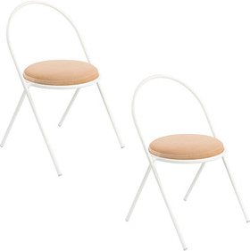 meet powered by PAPERFLOW Besucherstühle SATURNE CHSATX2V.13.12 elfenbein Stoff, 2 St.