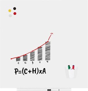 rocada Whiteboard Skinwhiteboard 100,0 x 100,0 cm weiß lackierter Stahl