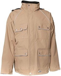PLANAM® unisex Parka CANVAS 320 khaki, schwarz Größe XL