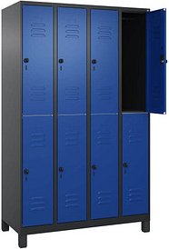 CP Spind Classic Plus enzianblau, schwarzgrau 080310-40 S10136, 8 Schließfächer 120,0 x 50,0 x 195,0 cm