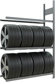 SCHULTE Anbauregal 13907 silber 130,0 x 40,0 x 200,0 cm