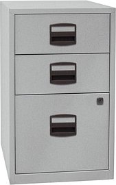 Thumbnail - BISLEY Home Standcontainer silber 3 Auszüge Kunststoff-Muldengriff schwarz 41,3 x 40,0 x 67,2 cm