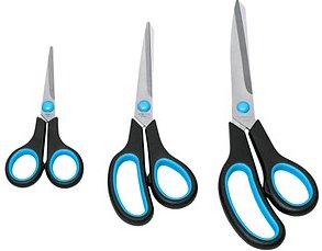 WESTCOTT Papierscheren-Set Easy Grip, 3 St.