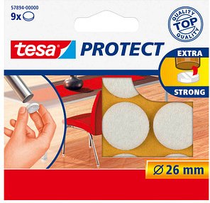 tesa Protect® Filzgleiter Kunststoff Ø 2,6 cm, 9 St.