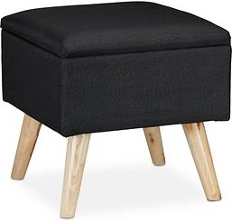 Thumbnail - relaxdays Hocker mit Stauraum 10029605_46 schwarz, 1 St.