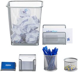 Thumbnail - relaxdays Schreibtischset silber