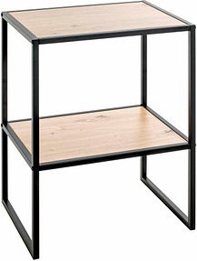 Thumbnail - HAKU Möbel Beistelltisch rechteckig MDF-Platte eiche, schwarz 45,0 x 35,0 x 60,0 cm, 1 St.