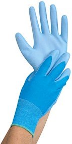Thumbnail - HYGOSTAR unisex Arbeitshandschuhe Ultra Flex Hand blau Größe 7, 12 Paar