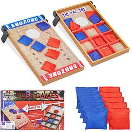 relaxdays 2 in 1 Cornhole & Tic Tac Toe Wurfspiel, 1 Set