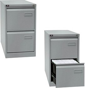 BISLEY LIGHT Hängeregistraturschrank silber 2 Schubladen 41,3 x 62,2 x 71,1 cm, 1 St.