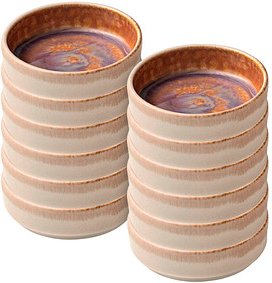 HEART & SOUL Schalen Perfect Match Oyster braun 8,0 cm, 12 St.