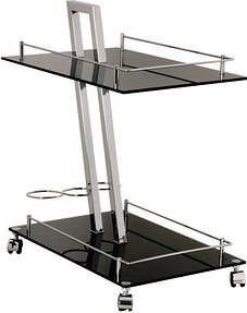 HAKU Möbel Servierwagen schwarz 40,0 x 60,0 x 72,0 cm