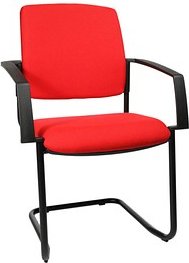 2 Topstar Besucherstühle BtoB 20 BB300A G21 rot Stoff