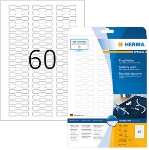 1.500 HERMA Schmucketiketten 5116 weiß 49,0 x 10,0 mm