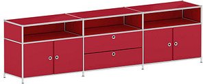 viasit Sideboard System4, 496623 rubinrot 227,9 x 40,4 x 62,0 cm, 1 St.