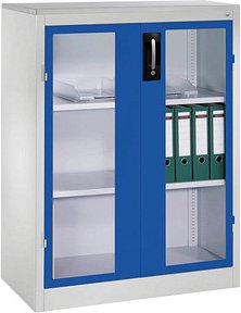 CP Metallschrank 8521-055 S10170 lichtgrau, lichtblau, Acrylglas 93,0 x 50,0 x 120,0 cm, aufgebaut, 1 St.