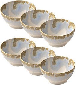 6 HEART & SOUL Schalen Perfect Match Breeze blau 14,0 cm