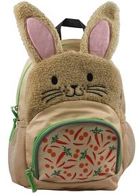 DONAU Kindergartenrucksack Hase Kunstfaser braun