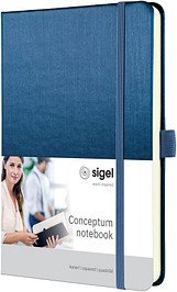 SIGEL Notizbuch CONCEPTUM DIN A5 kariert, blue metallic Hardcover 194 Seiten, 1 St.