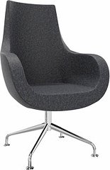 Thumbnail - fm Sessel Pirum anthrazit chrom Stoff 71,0 x 73,0 x 110,0 cm, 1 St.