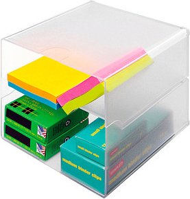 Deflecto "Cube" Aufbewahrungsbox transparent 15,3 x 15,3 x 15,3 cm, 1 St.