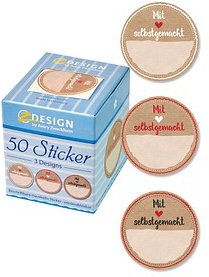 AVERY Zweckform Aufkleber 56818 Mit Liebe gemacht, 50 Etiketten