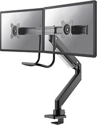 Neomounts Monitor-Halterung NM-D775DXBLACK schwarz für 2 Monitore, Tischklemme, Tischbohrung