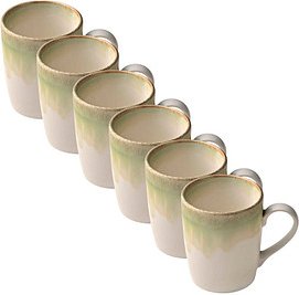 6 HEART & SOUL Kaffeebecher Perfect Match Thyme hellgrün 0,25 l