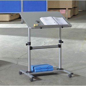 rocada höhenverstellbarer Schreibtisch alugrau rechteckig, T-Fuß-Gestell alu 80,0 x 60,0 cm